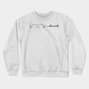 Flipping Table Emoticon Crewneck Sweatshirt